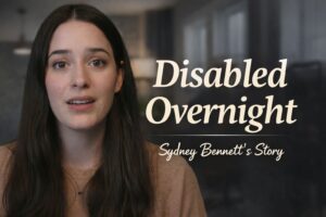 Sydney Bennett sharing her story about becoming disabled overnight with Functional Neurological Disorder and motherhood