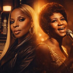 Mary J. Blige and Aretha Franklin side by side representing the Queen of Soul and Queen of Hip-Hop Soul legacy in music history