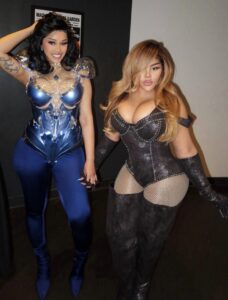 Female rappers from New York backstage.