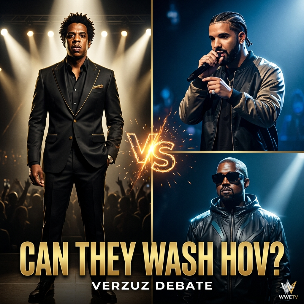 Verzuz battle rap debate with hip hop stars.