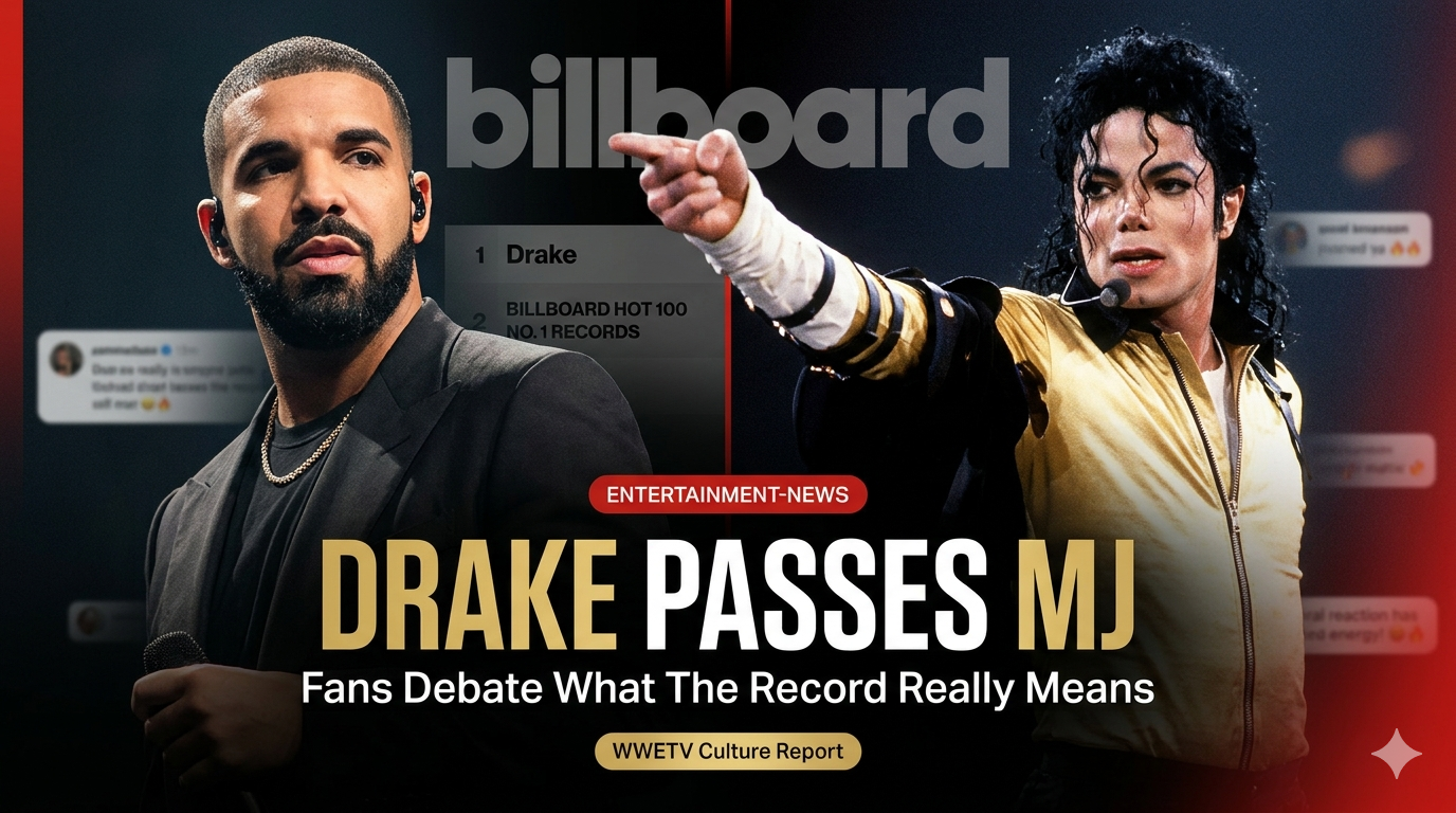 Drake surpasses Michael Jackson record.