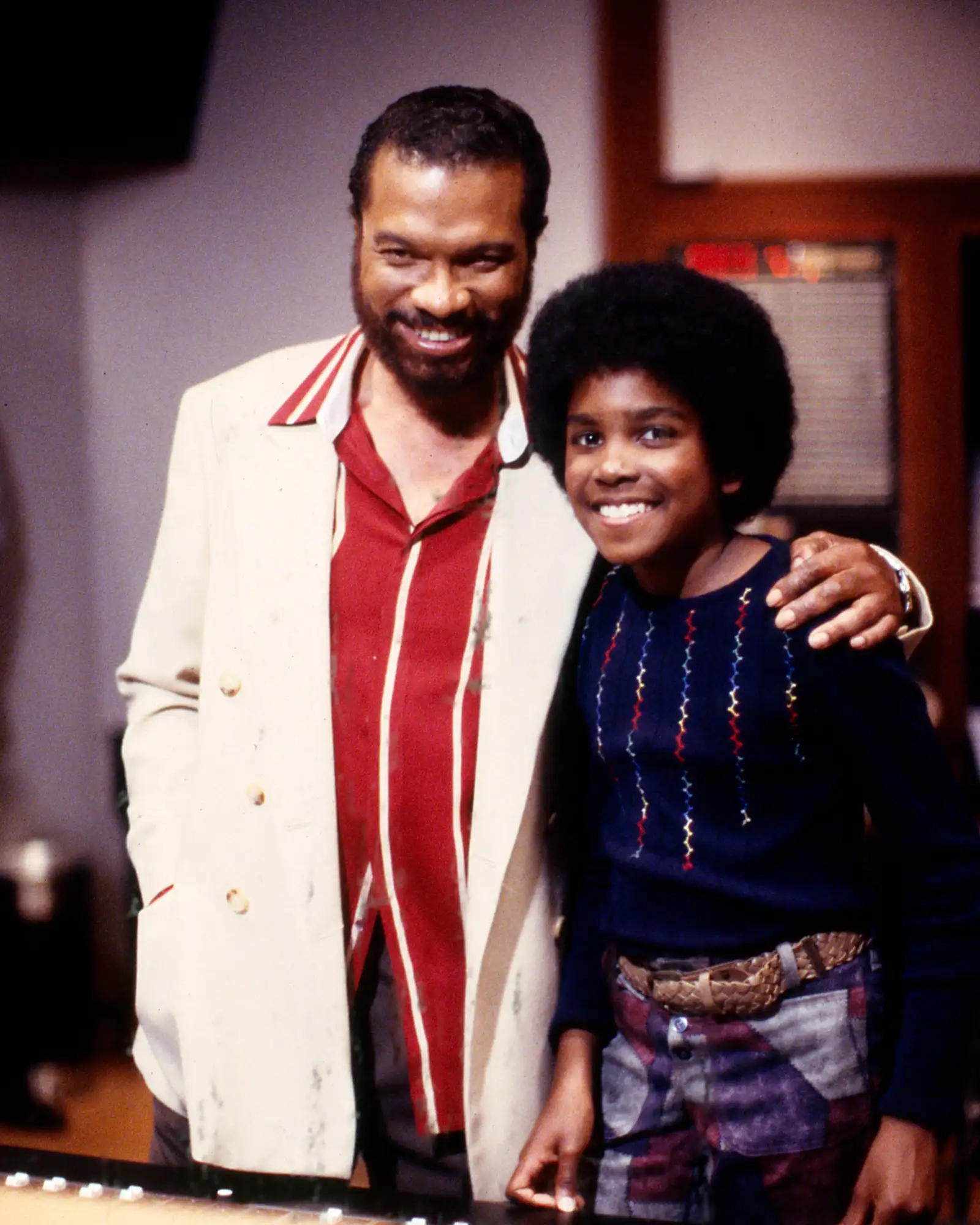 Billy Dee Williams and Jason Weaver portraying Berry Gordy and Michael Jackson Motown Era.