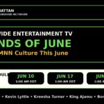 WorldWide Entertainment TV Sounds of June airing on MNN Culture in June with Manhattan skyline background.