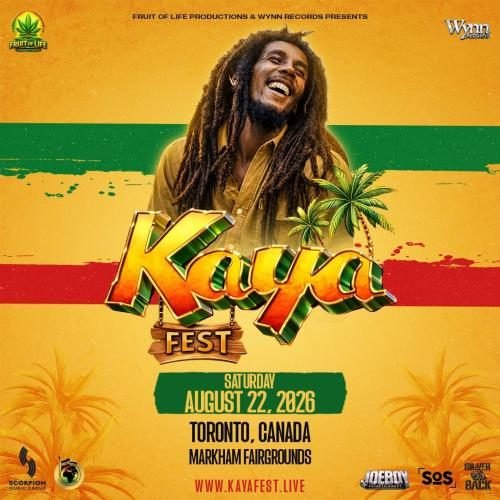 Official Kaya Fest Toronto 2026 artwork for August 22 at Markham Fairgrounds